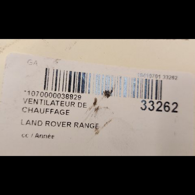 Ventilateur de chauffage occasion LAND ROVER RANGE SPORT I LR086148 3