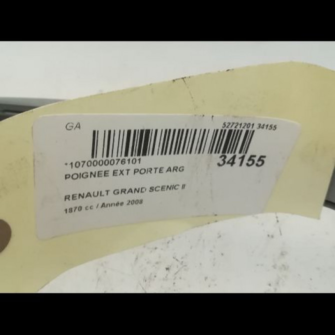 Poignee ext porte arg occasion RENAULT SCENIC II Phase 2 09-2006->04-2009 1.5 DCI 105ch 7701209579 3
