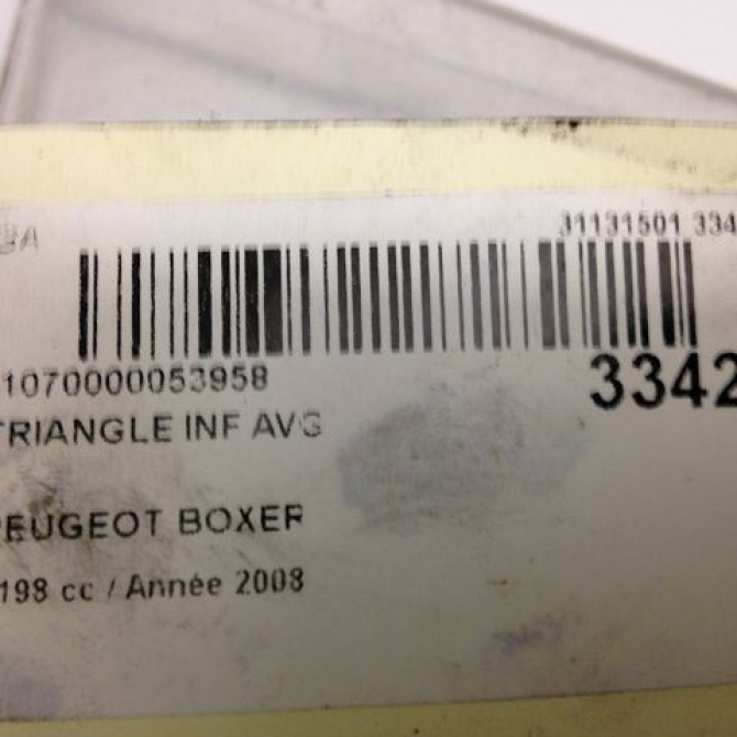 Triangle inf avg occasion PEUGEOT BOXER III Phase 1 06-2006->... 2.2 HDI 110ch 3520S0 3
