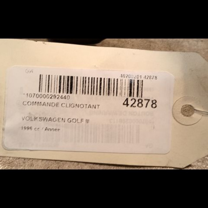 Commande clignotant occasion VOLKSWAGEN GOLF III Phase 1 01-1992->12-1997 1H0953513D01C 3