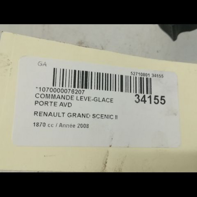 Commande lève-glace porte avant droite occasion RENAULT SCENIC II Phase 2 09-2006->04-2009 1.5 DCI 105ch 8200315027 3