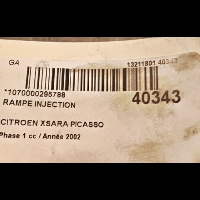 Rampe injection occasion CITROEN XSARA PICASSO Phase 1 12-1999->02-2004 2.0 HDi 90ch 157095 3