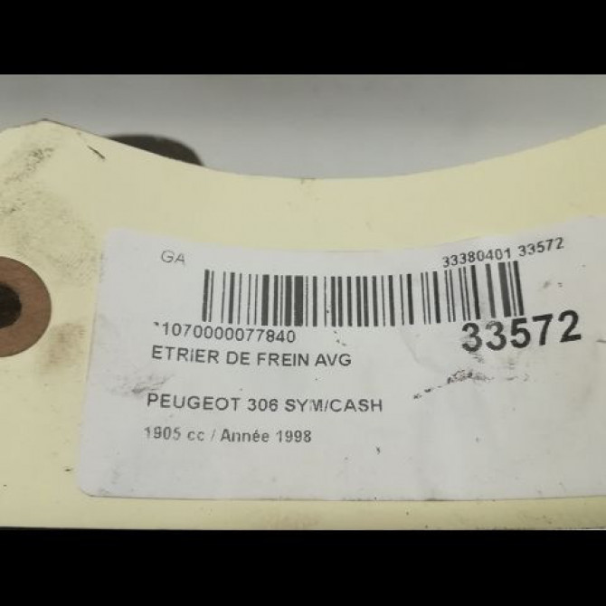 Etrier de frein avant gauche occasion PEUGEOT 306 Phase 2 04-1997->03-2002 TD 441069 3