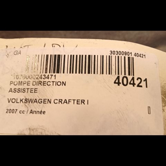 Pompe direction assistee occasion VOLKSWAGEN CRAFTER I phase 1 06-2006->05-2011 2E0422155C 3
