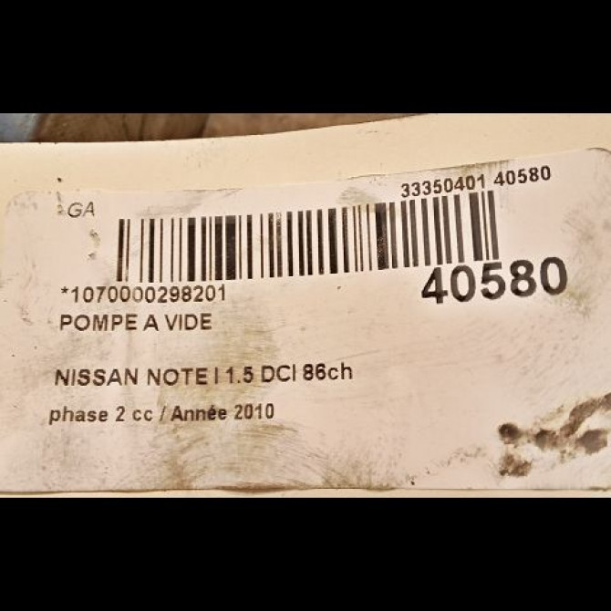 Pompe a vide occasion NISSAN NOTE I phase 2 03-2009->02-2014 1.5 DCI 86ch 3