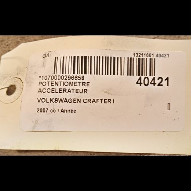 Potentiometre accelerateur occasion VOLKSWAGEN CRAFTER I phase 1 06-2006->05-2011 3