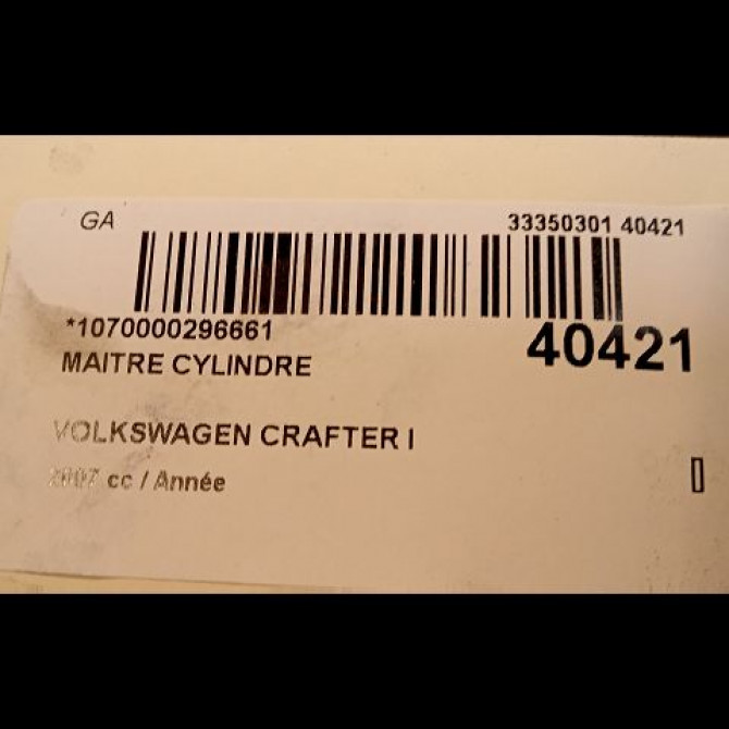 Maitre cylindre occasion VOLKSWAGEN CRAFTER I phase 1 06-2006->05-2011 2E0611017C 3