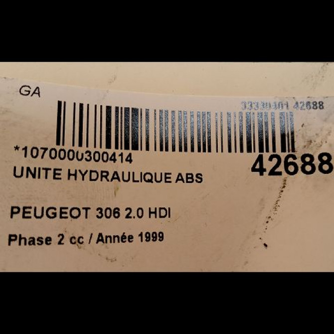 Unité hydraulique ABS occasion PEUGEOT 306 Phase 2 04-1997->03-2002 2.0 HDI 454153 3