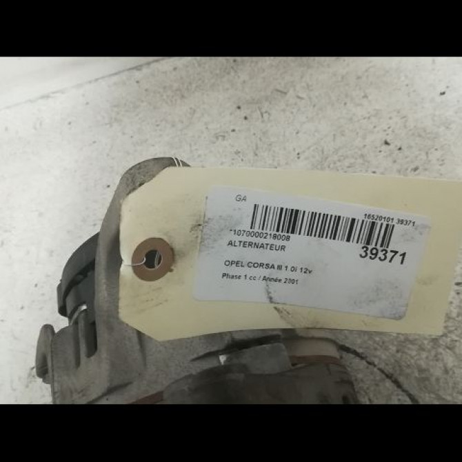 Alternateur occasion OPEL CORSA III Phase 1 10-2000->08-2003 1.0i 12v 9195752 2