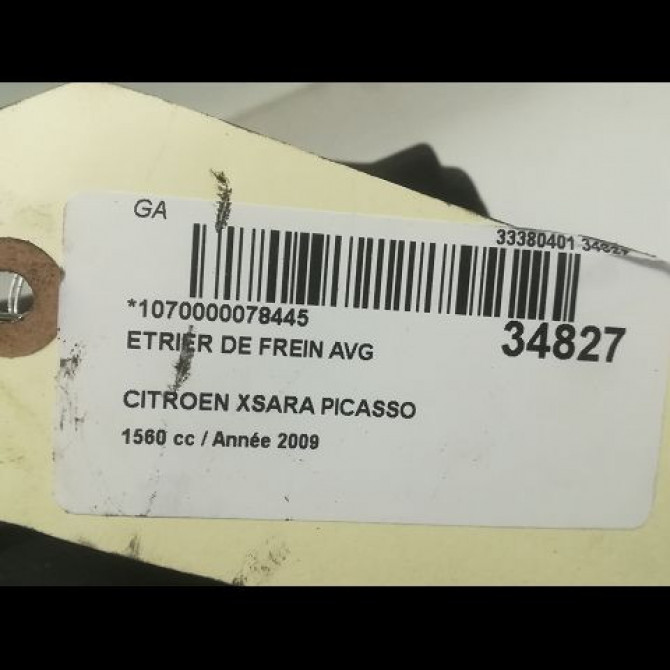 Etrier de frein avant gauche occasion CITROEN XSARA PICASSO Phase 2 02-2004->12-2010 1.6 HDI 92 ch 441067 3