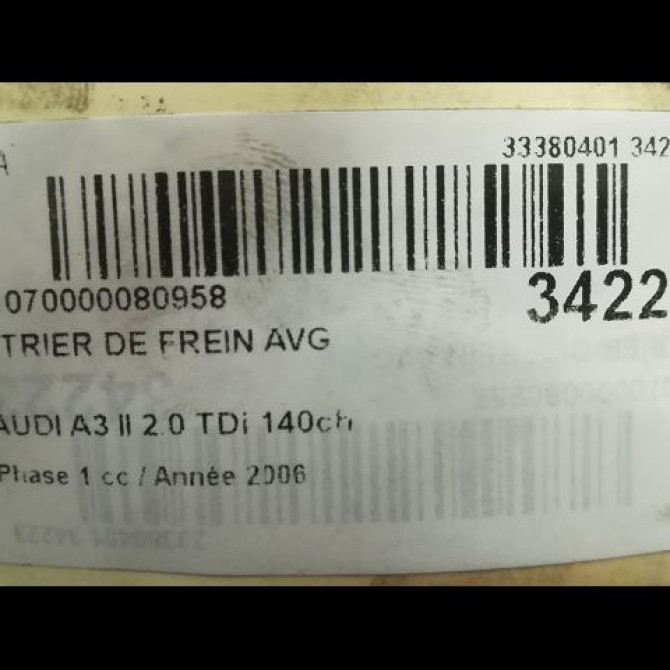 Etrier de frein avant gauche occasion AUDI A3 II Phase 1 06-2003->06-2008 2.0 TDi 140ch 3