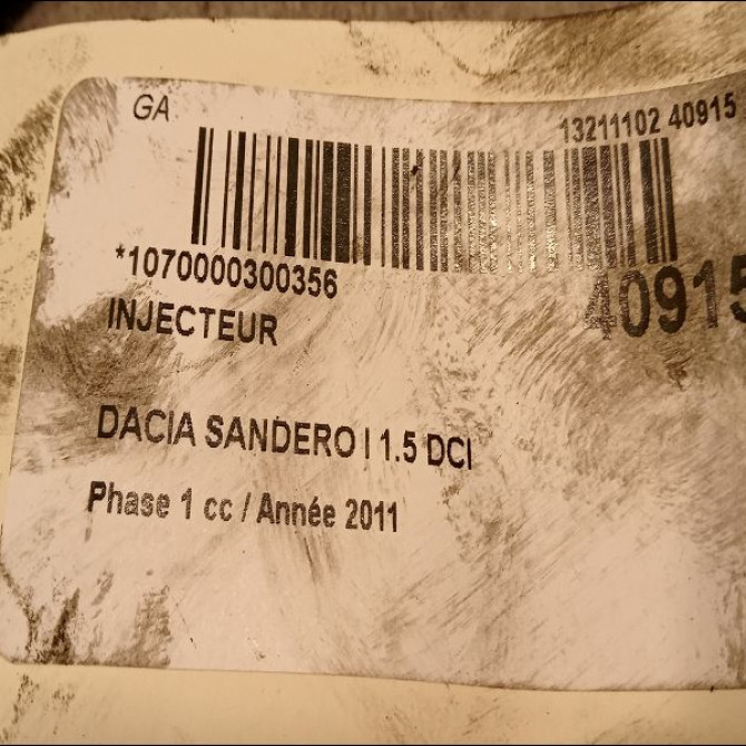 Injecteur occasion DACIA SANDERO I Phase 1 06-2008->10-2012 1.5 DCI 90ch 3