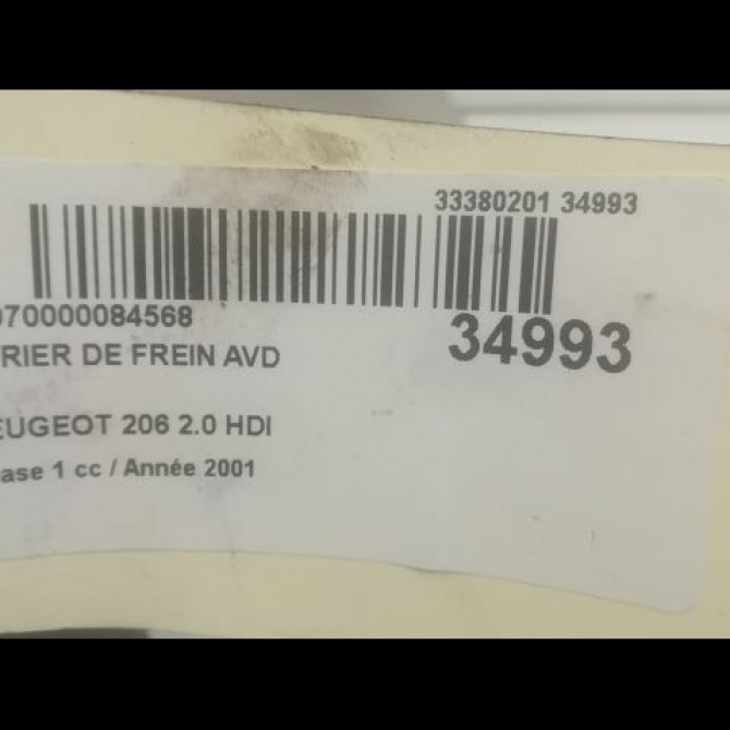 Etrier de frein avant droit occasion PEUGEOT 206 Phase 1 09-1998->03-2009 2.0 HDI 441052 3