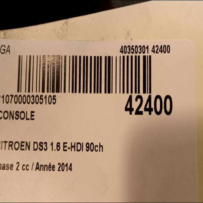 Console occasion CITROEN DS3 Phase 1 04-1995->04-1999 1.6 E-HDI 90ch 3