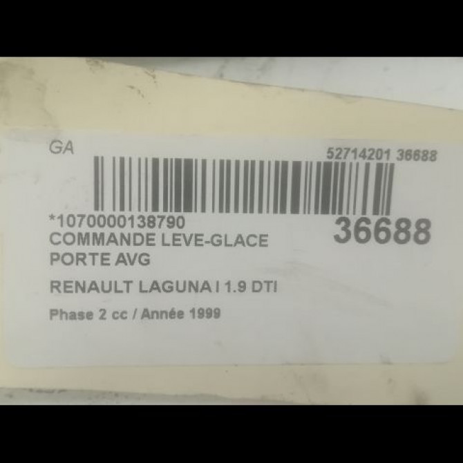 Commande lève-glace porte avant gauche occasion RENAULT LAGUNA I Phase 2 04-1998->11-2000 1.9 DTI 7700417487 3