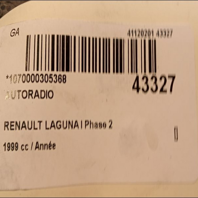 Autoradio occasion RENAULT LAGUNA I Phase 2 04-1998->11-2000 6