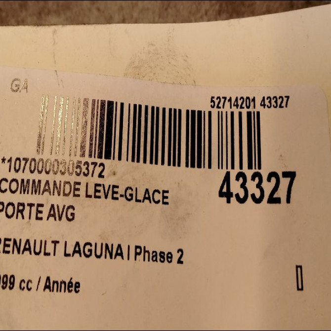 Commande lève-glace porte avant gauche occasion RENAULT LAGUNA I Phase 2 04-1998->11-2000 7700417487 3