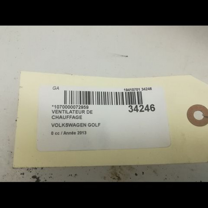 Ventilateur de chauffage occasion VOLKSWAGEN GOLF III Phase 1 01-1992->12-1997 1.9 TD 1H2820021 5