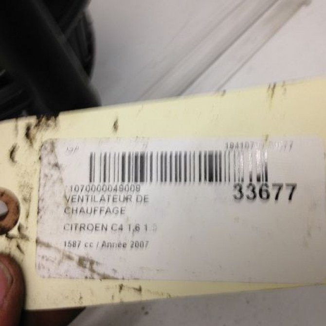 Ventilateur de chauffage occasion CITROEN C4 I Phase 1 11-2004->07-2008 1.6i 16v 00006441S6 3