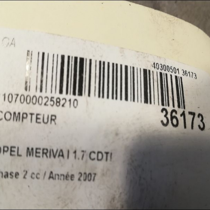 Compteur occasion OPEL MERIVA I Phase 2 01-2006->09-2010 1.7 CDTI 100ch 13214770 3