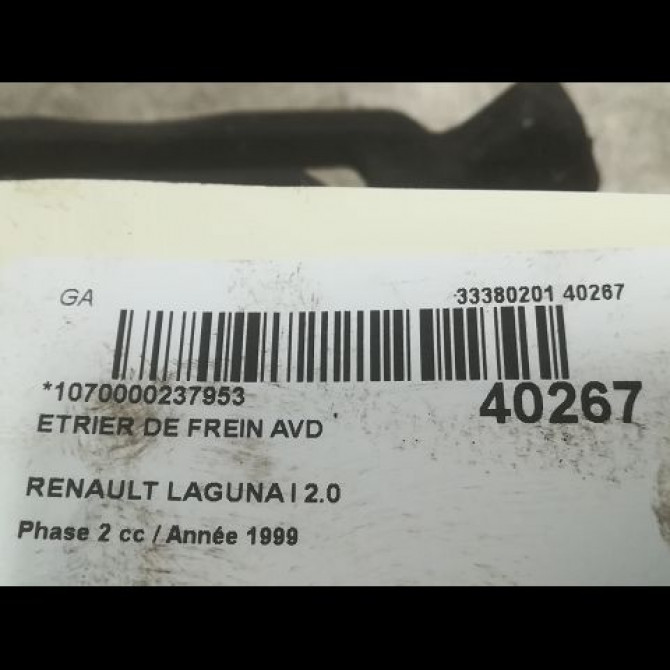 Etrier de frein avant droit occasion RENAULT LAGUNA I Phase 2 04-1998->11-2000 2.0 7701205833 3