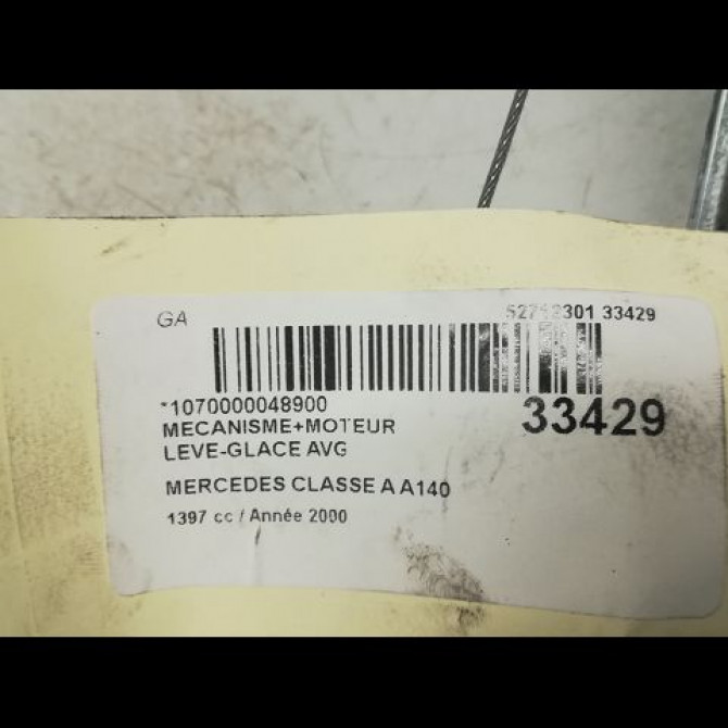 Mecanisme+moteur leve-glace avg occasion MERCEDES CLASSE A I Phase 1 01-1998->03-2001 A 140 1687201146 4