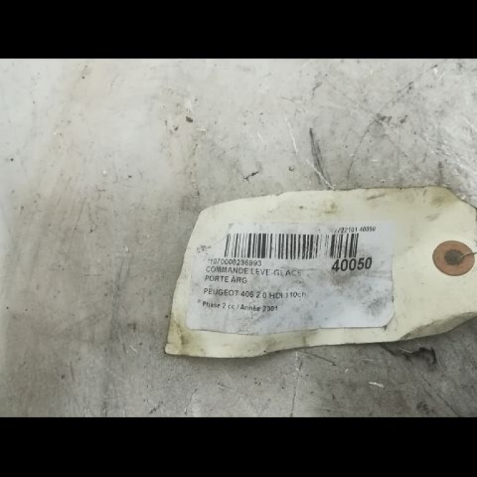 Commande leve-glace porte arrière gauche occasion PEUGEOT 406 Phase 2 04-1999->04-2004 2.0 HDI 110ch 6552ZG 2