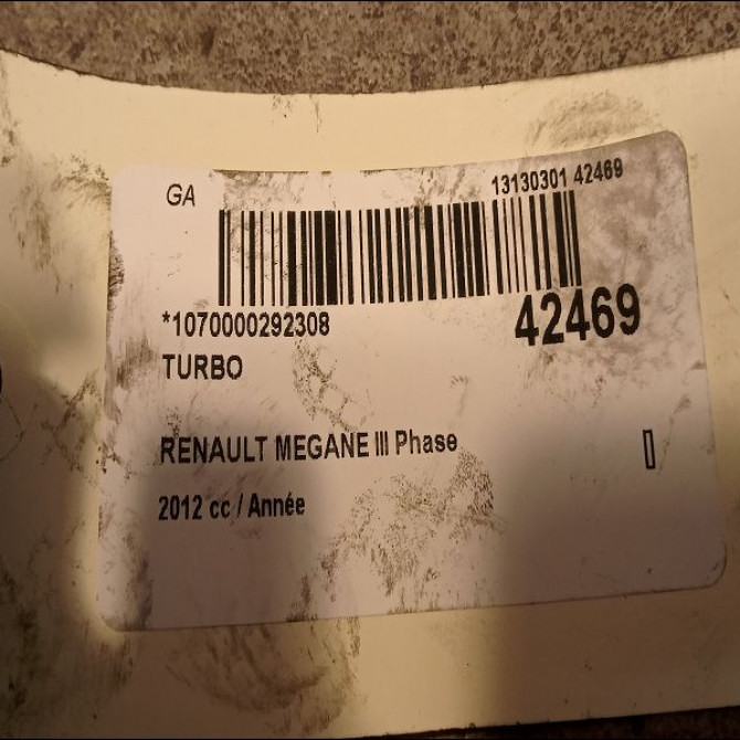 Turbo occasion RENAULT MEGANE III Phase 1 11-2008->01-2012 4