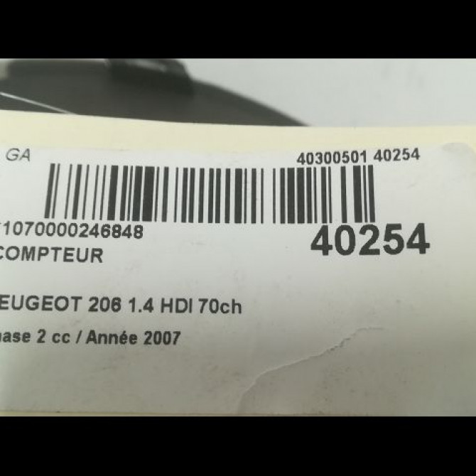 Compteur occasion PEUGEOT 206 Phase 2 02-2003->02-2009 1.4 HDI 70ch 6106LK 3