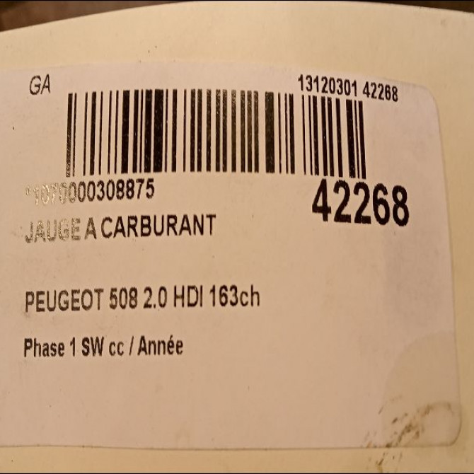 Jauge a carburant occasion PEUGEOT 508 Phase 1 04-1995->04-1999 2.0 HDI 163ch 1525WY 3
