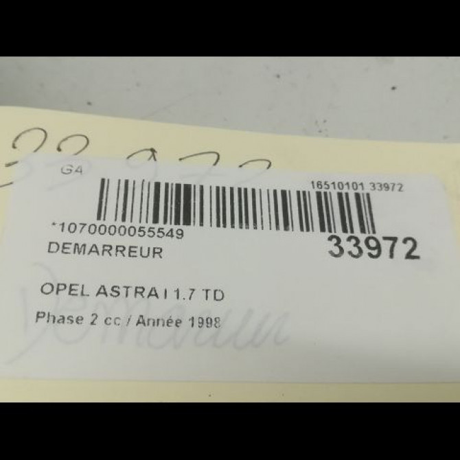 Démarreur occasion OPEL ASTRA I Phase 2 07-1994->03-1998 1.7 TD 90511841 5