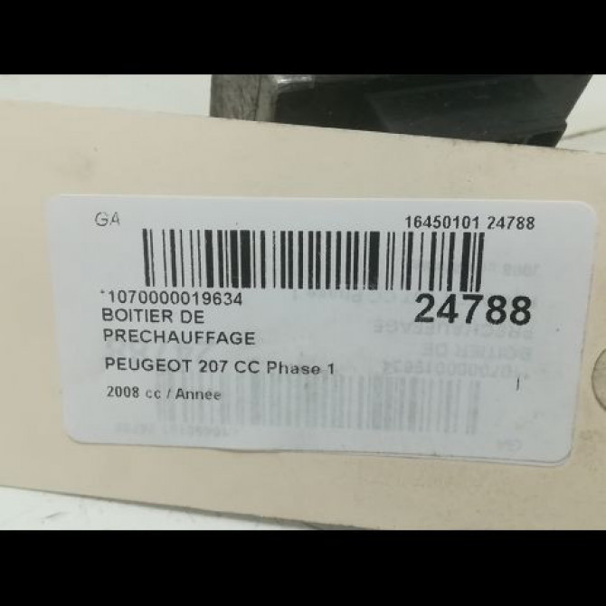 Boitier de préchauffage occasion PEUGEOT 207 CC Phase 1 03-2007->... 4