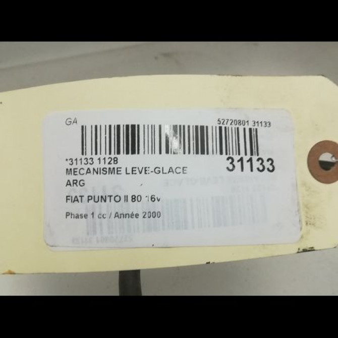 Mecanisme leve-glace arrière gauche occasion FIAT PUNTO II Phase 1 10-1999->05-2003 80 16v 46536308 4