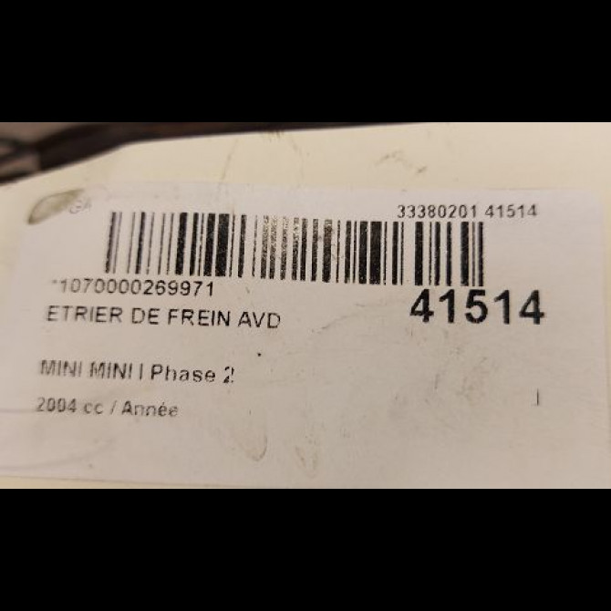 Etrier de frein avant droit occasion MINI MINI I Phase 2 07-2004->09-2006 34116768458 3