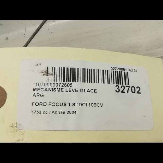 Mecanisme leve-glace arrière gauche occasion FORD FOCUS I Phase 1 10-1998->09-2004 1.8 TDCI 100ch 1331608 5