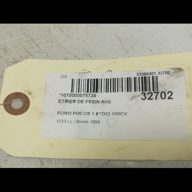 Etrier de frein avant gauche occasion FORD FOCUS I Phase 1 10-1998->09-2004 1.8 TDCI 100ch 3