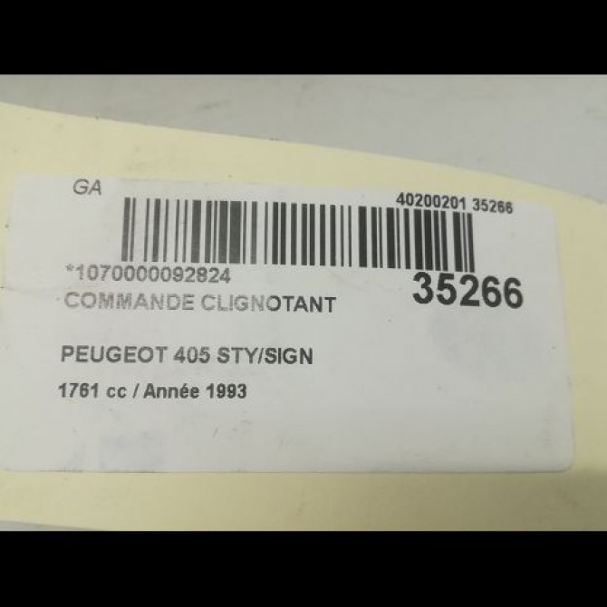 Commande clignotant occasion PEUGEOT 405 Phase 2 07-1992->06-1996 1.8i 100ch 623971 4