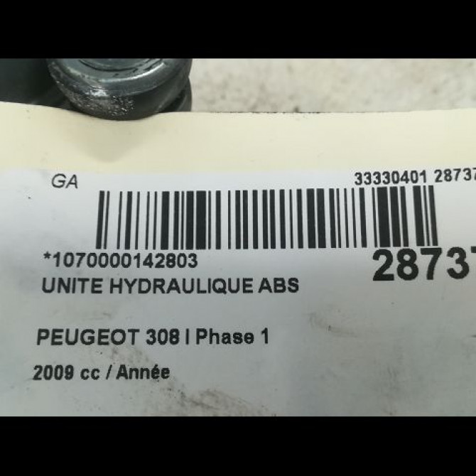 Unité hydraulique ABS occasion PEUGEOT 308 I Phase 1 09-2007->03-2011 4541LG 5