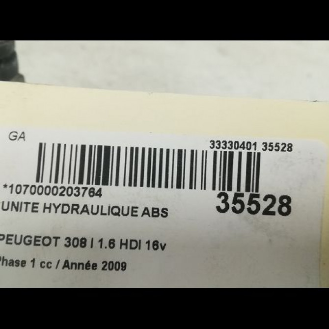 Unité hydraulique ABS occasion PEUGEOT 308 I Phase 1 09-2007->03-2011 1.6 HDI 16v 110ch 4541JQ 3