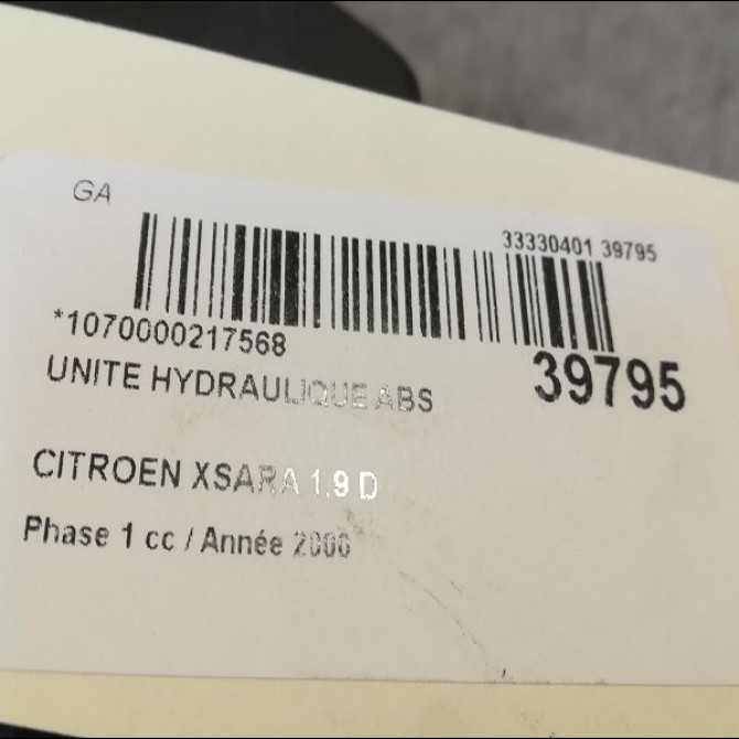 Unité hydraulique ABS occasion CITROEN XSARA Phase 1 02-1998->09-2000 1.9 D 454134 4
