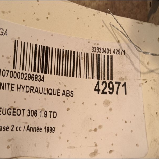 Unité hydraulique ABS occasion PEUGEOT 306 Phase 2 04-1997->03-2002 1.9 TD 454134 3