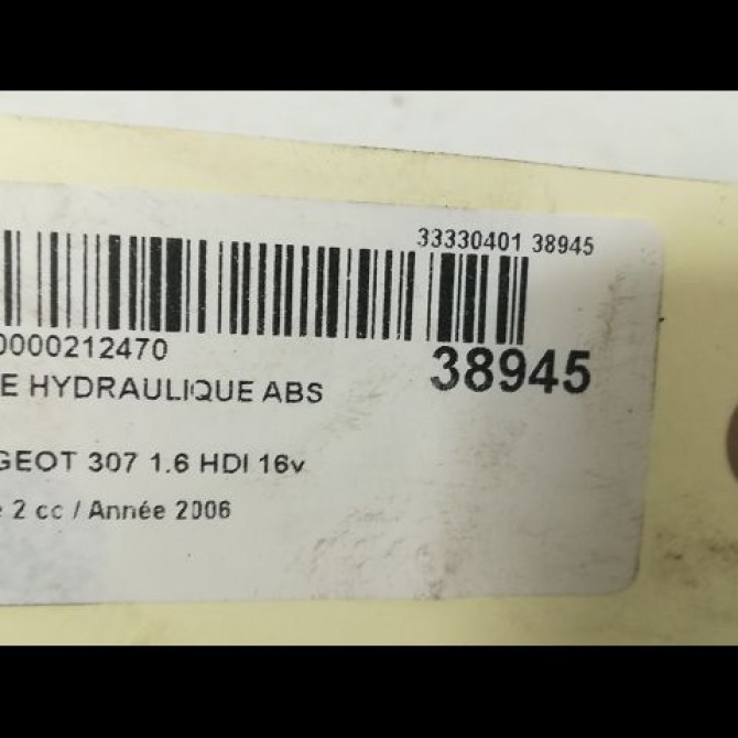 Unité hydraulique ABS occasion PEUGEOT 307 Phase 2 06-2005->03-2008 1.6 HDI 16v 90ch 4541J1 4