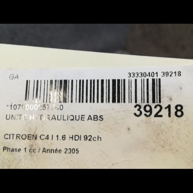 Unité hydraulique ABS occasion CITROEN C4 I Phase 1 11-2004->07-2008 1.6 HDI 92ch 4541J1 3
