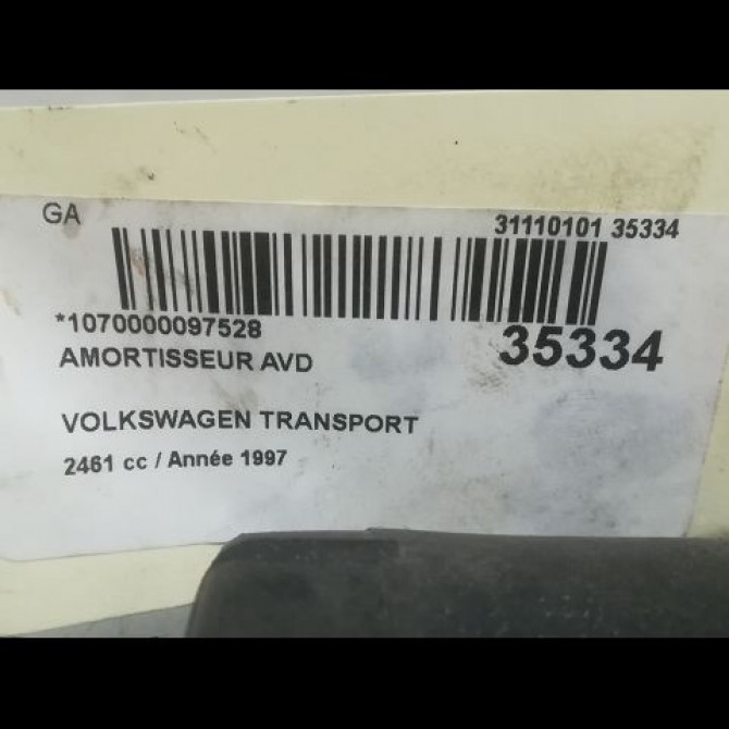 Amortisseur avant droit occasion VOLKSWAGEN TRANSPORTER IV Phase 2 03-1996->06-2003 2.5 TDI 102ch 7D0413031B 2