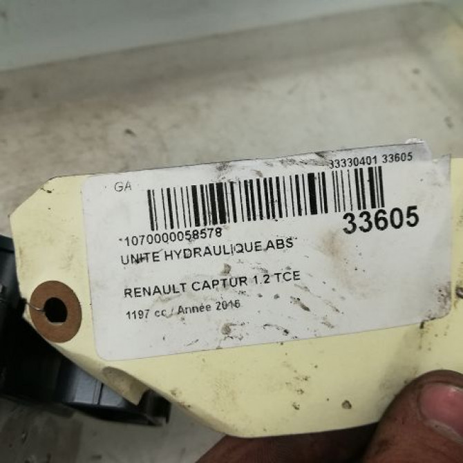 Unité hydraulique ABS occasion RENAULT CAPTUR Phase 1 02-2013->... 1.2i 118 16V 476607745R 6