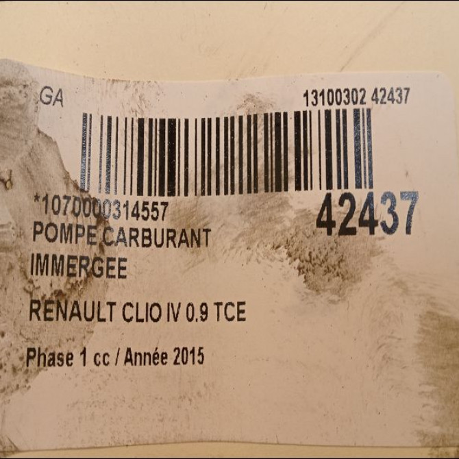 Pompe à carburant immergée occasion RENAULT CLIO IV Phase 1 07-2012->... 0.9 TCE 90ch 170114543R 3