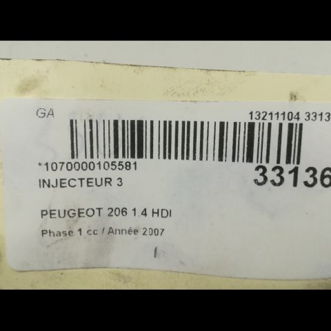 occasion PEUGEOT 206 Phase 1 09-1998->03-2009 1.4 HDI 3