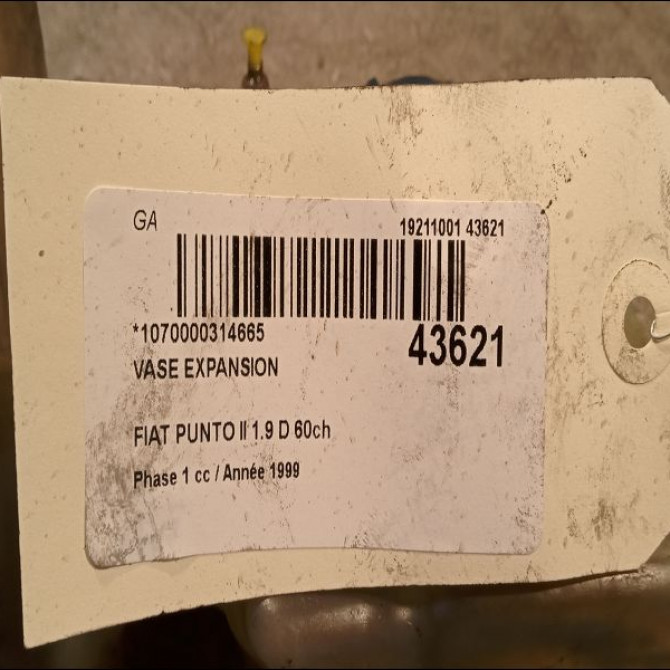 Vase expansion occasion FIAT PUNTO II Phase 1 10-1999->05-2003 1.9 D 60ch 46754205 3