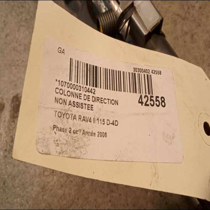 Colonne de direction non assistee occasion TOYOTA RAV4 II Phase 2 10-2003->12-2005 115 D-4D 4521042020 5