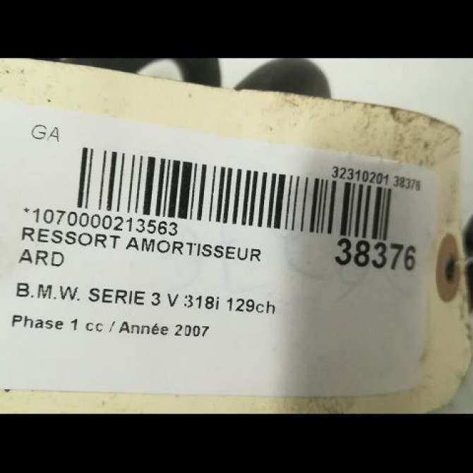 Ressort amortisseur ard occasion B.M.W. SERIE 3 V Phase 1 03-2005->09-2008 318i 129ch 33536771356 2